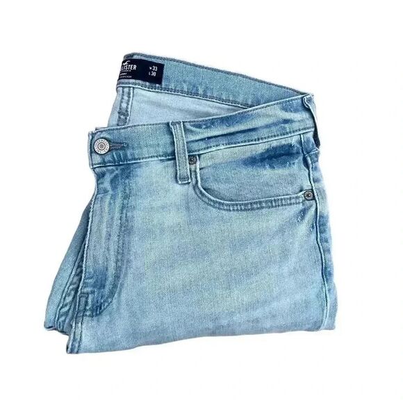 HOLLISTER Slim Straight Slim Classic Light Blue Denim Men Size W33 L30 #1015 - Picture 3 of 16